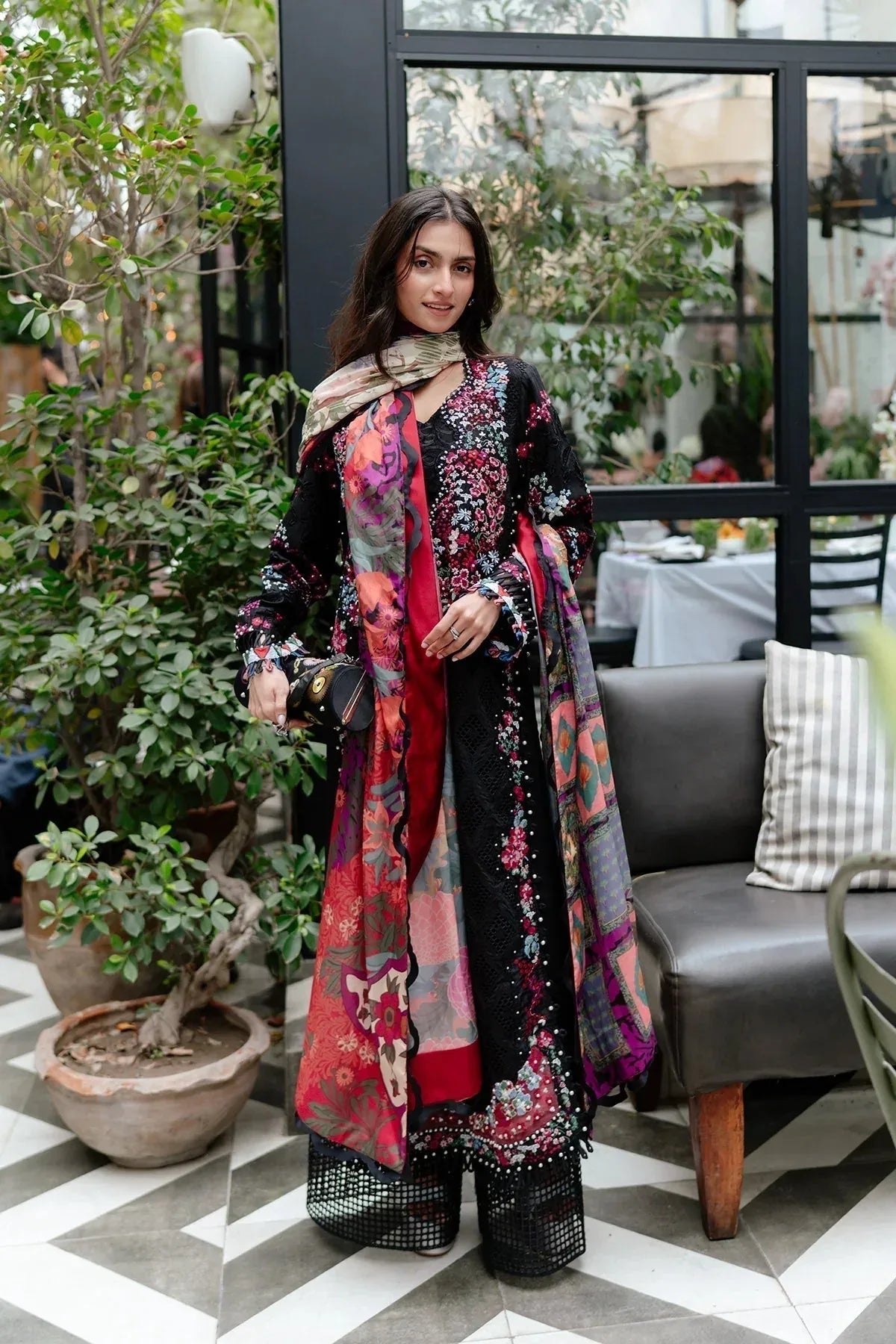 Afrozeh | Luxury Embroidered & Printed Lawn | Elva - Aqsa Fabrics