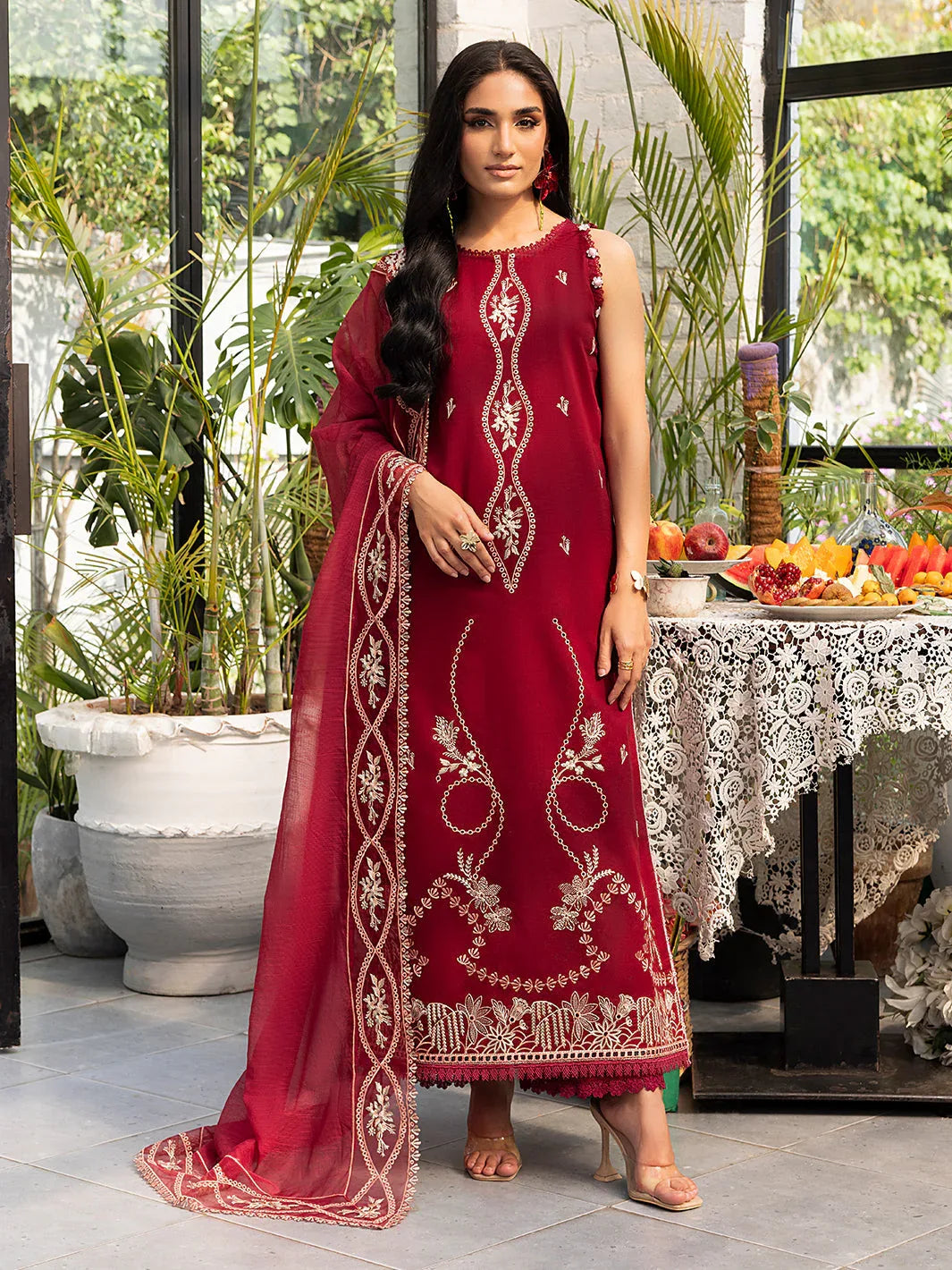 Izel | Meadow Muse Embroidered Lawn 25 | EVARA - Aqsa Fabrics