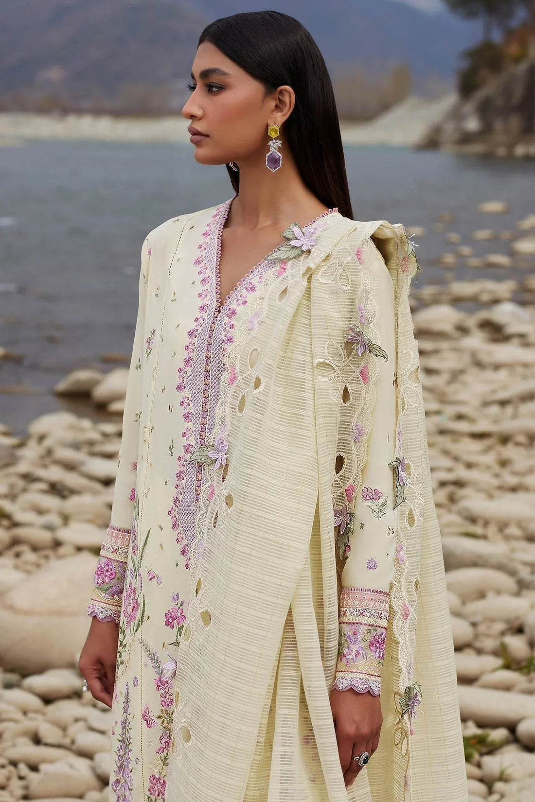 Elan | Lawn24 | NEDINE (EL24-02 B) - Aqsa Fabrics