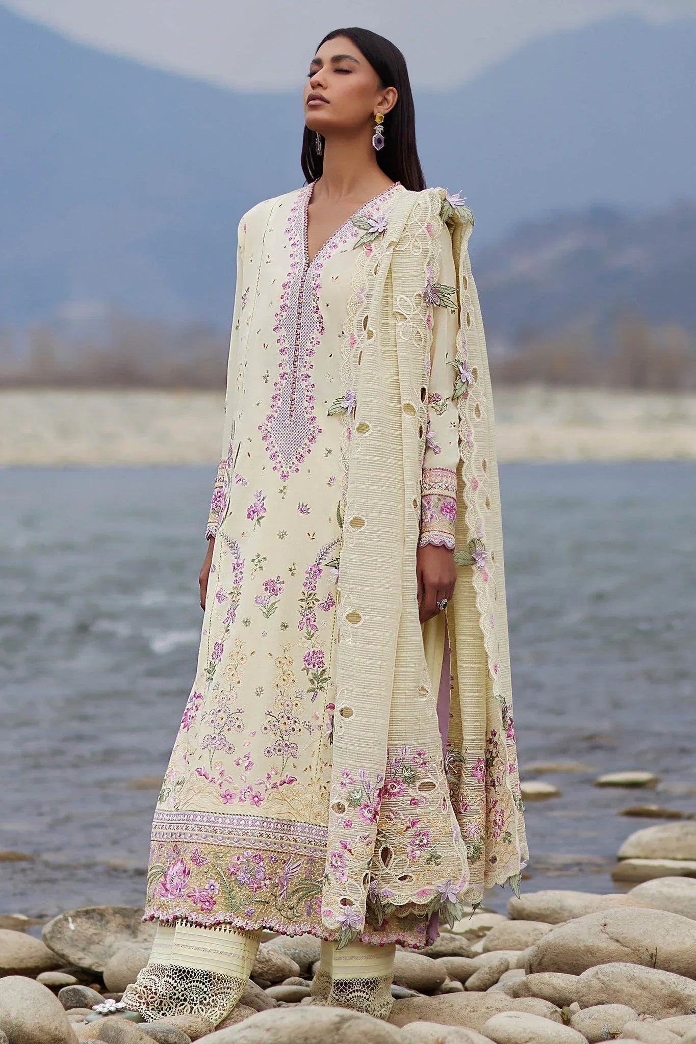 Elan | Lawn24 | NEDINE (EL24-02 B) - Aqsa Fabrics