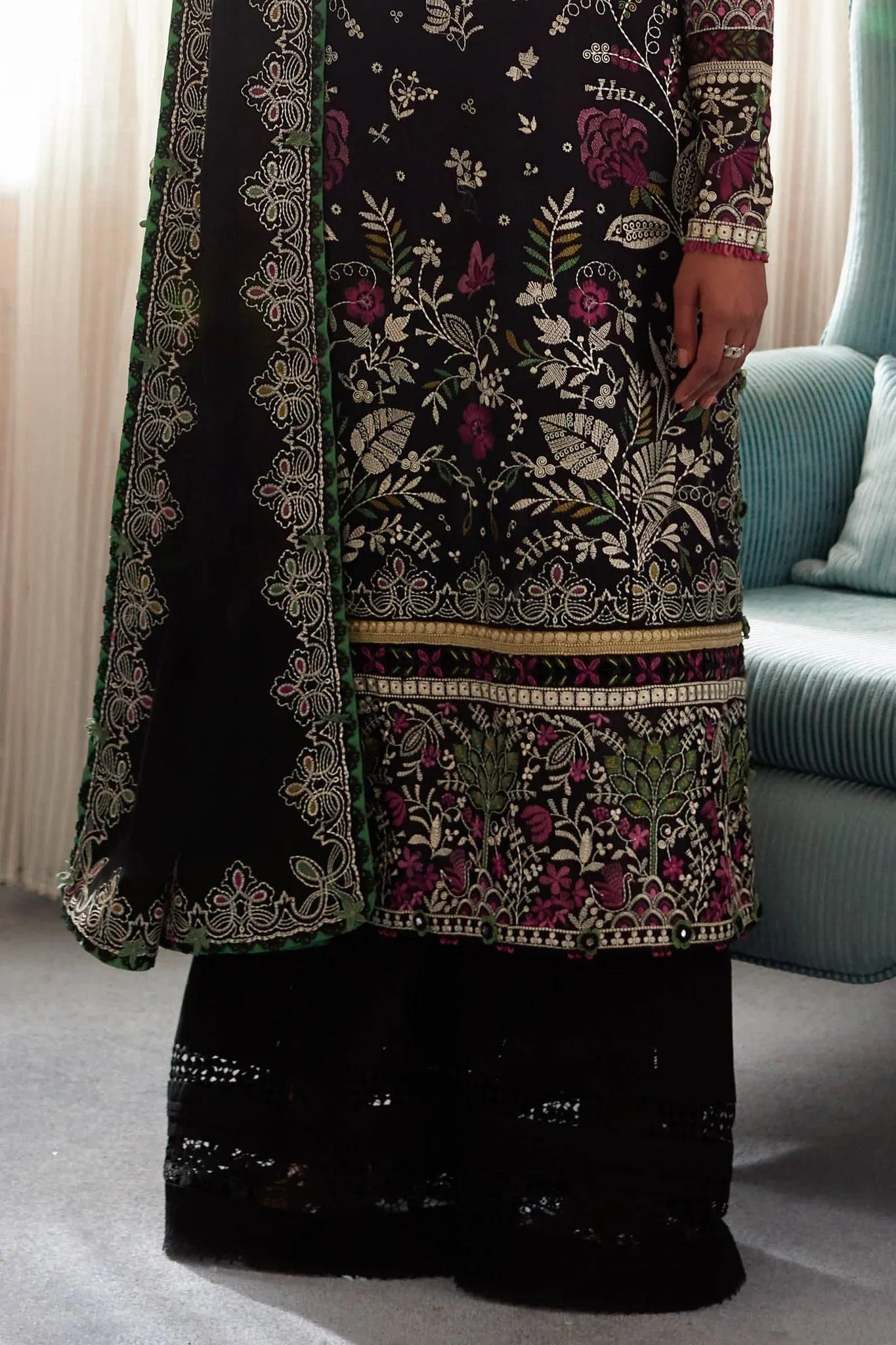 Elan | Lawn24 |QISTINA (EL24-03 B) - Aqsa Fabrics