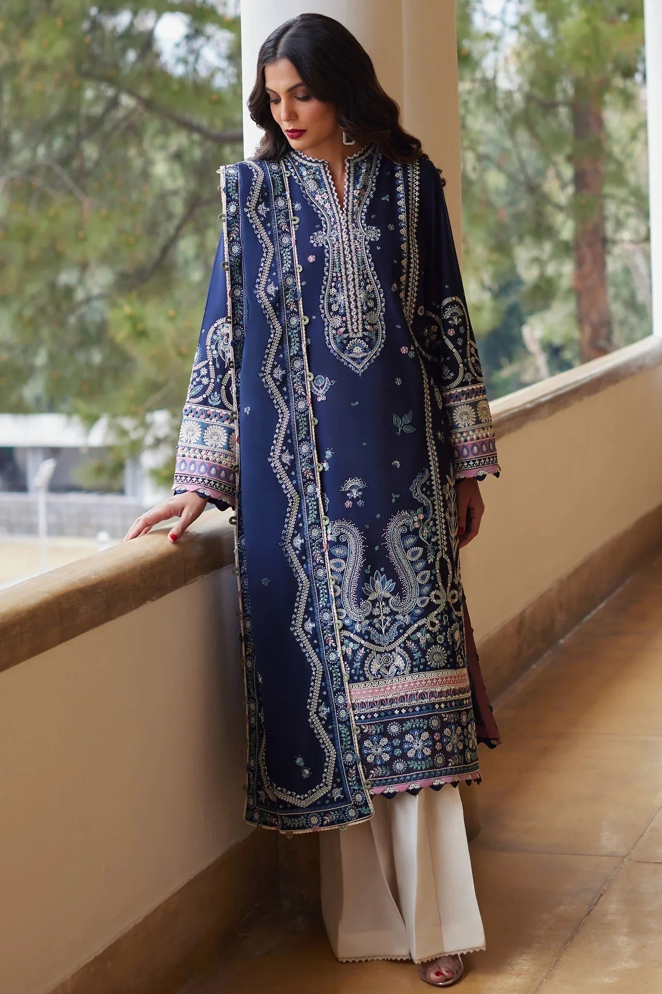 Elan | Lawn24 | MAHROSH (EL24-04 B) - Aqsa Fabrics