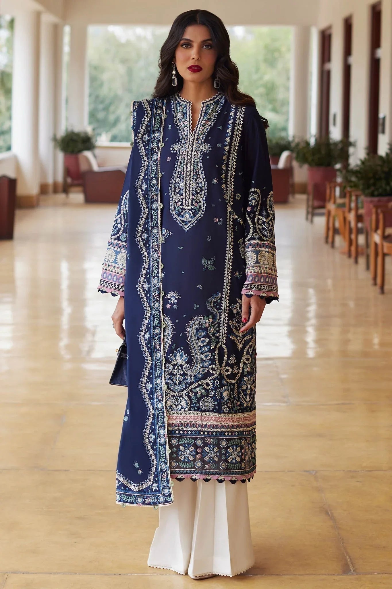 Elan | Lawn24 | MAHROSH (EL24-04 B) - Aqsa Fabrics