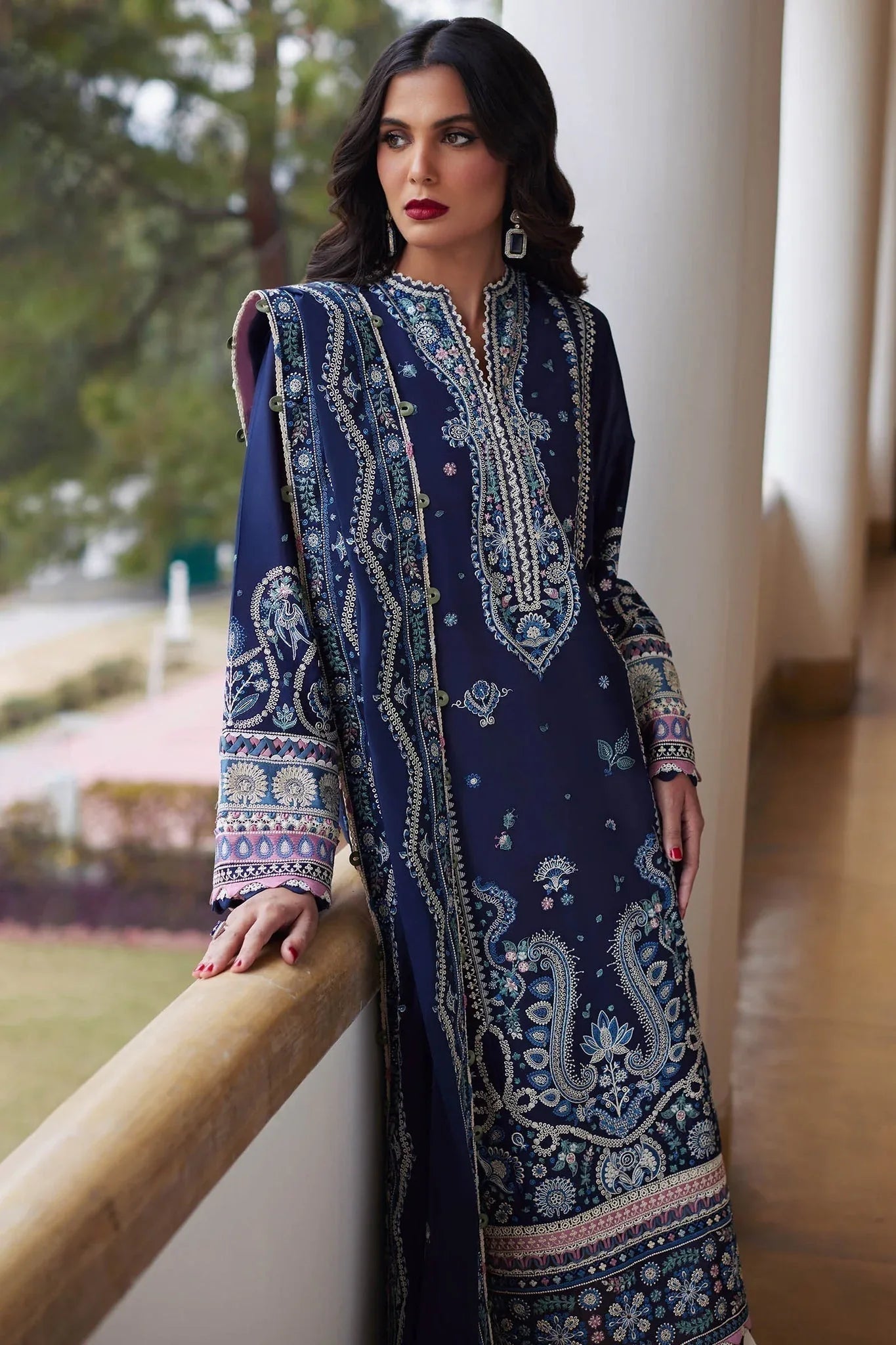 Elan | Lawn24 | MAHROSH (EL24-04 B) - Aqsa Fabrics
