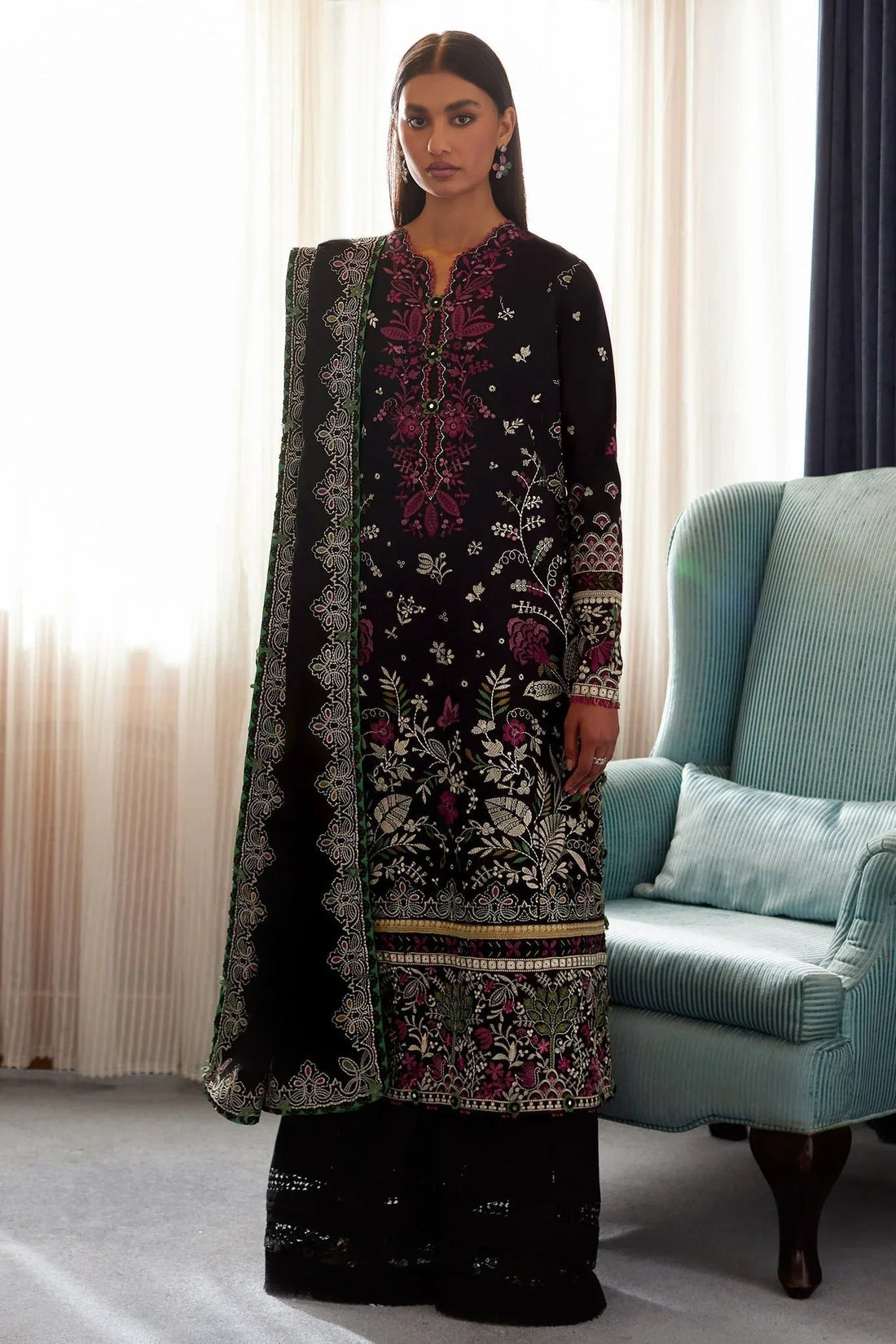 Elan | Lawn24 |QISTINA (EL24-03 B) - Aqsa Fabrics
