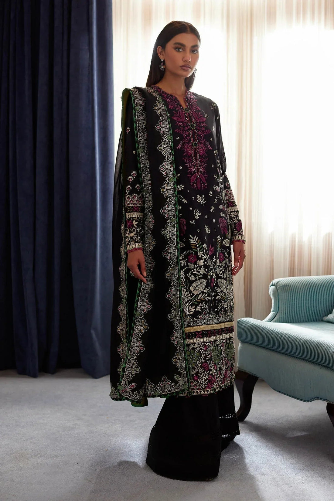 Elan | Lawn24 |QISTINA (EL24-03 B) - Aqsa Fabrics