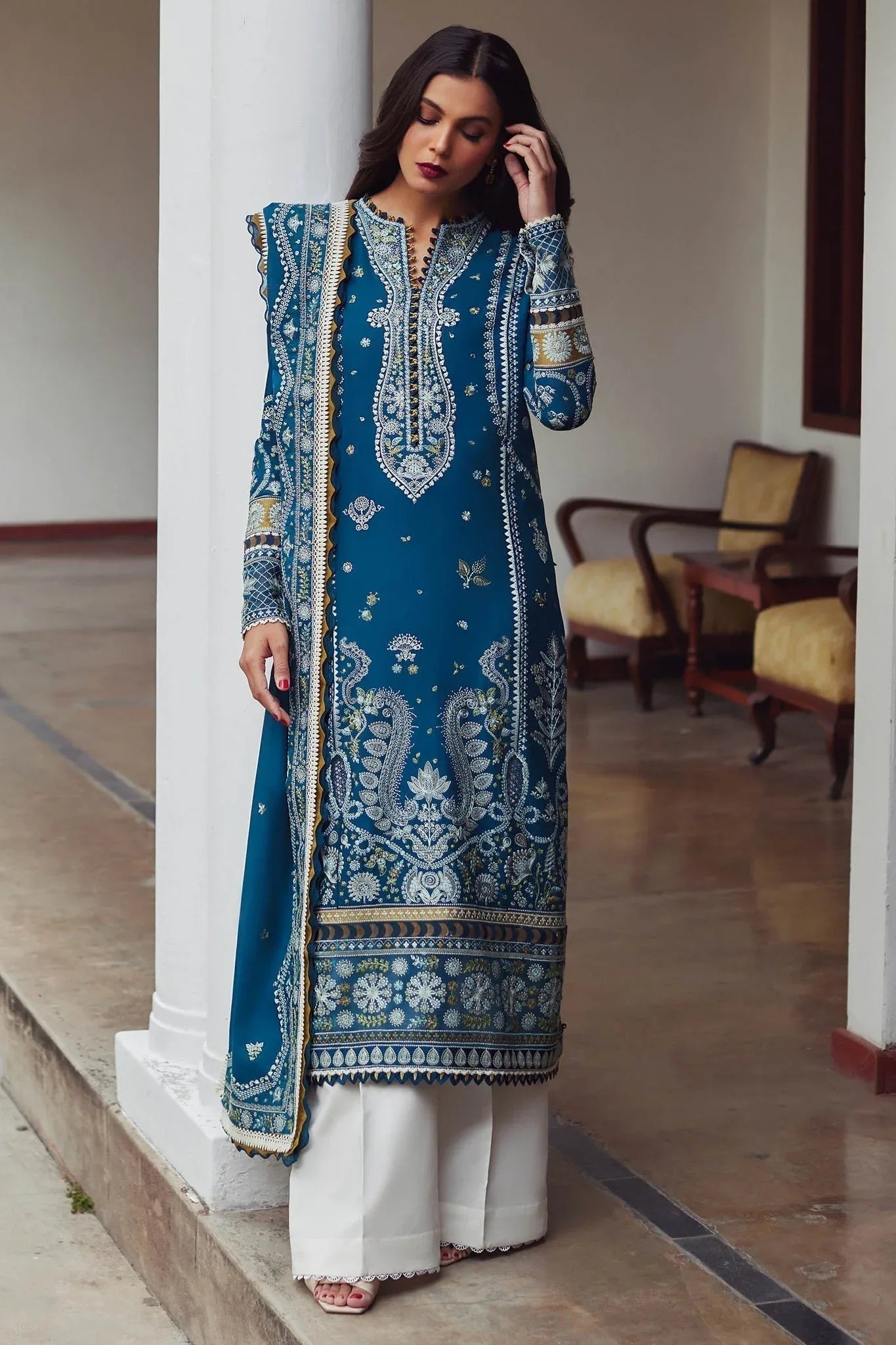 Elan | Lawn24 | MAHROSH (EL24-04 A) - Aqsa Fabrics