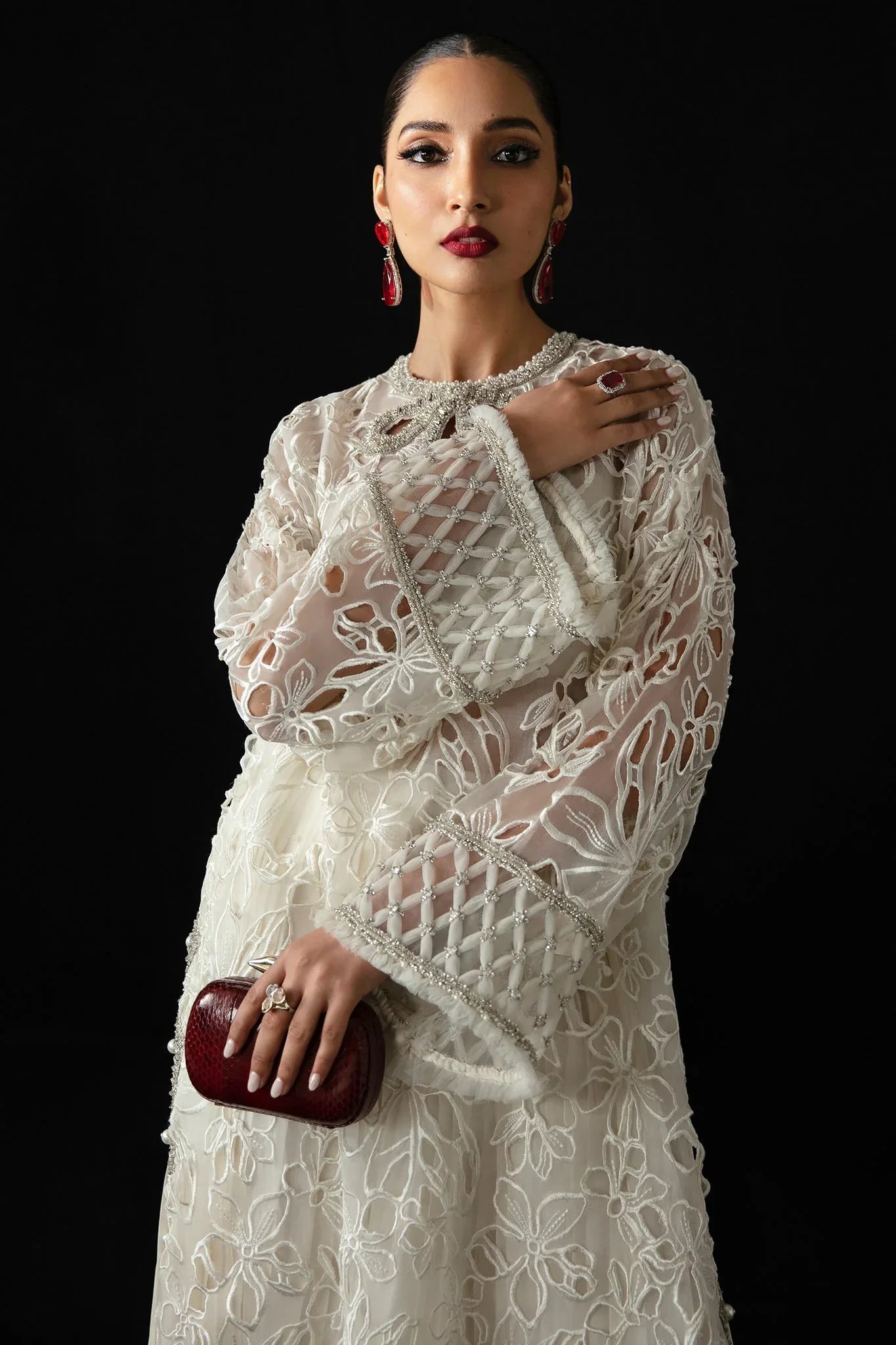 Elan | Pret Crepusule |  VOILE D'ARGENT (EP-21308) - Aqsa Fabrics