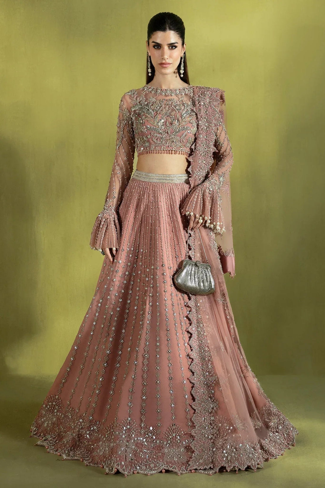 Elan | Pret Crepusule |  ÉTINCELLE DE ROSE (EP-21310) - Aqsa Fabrics