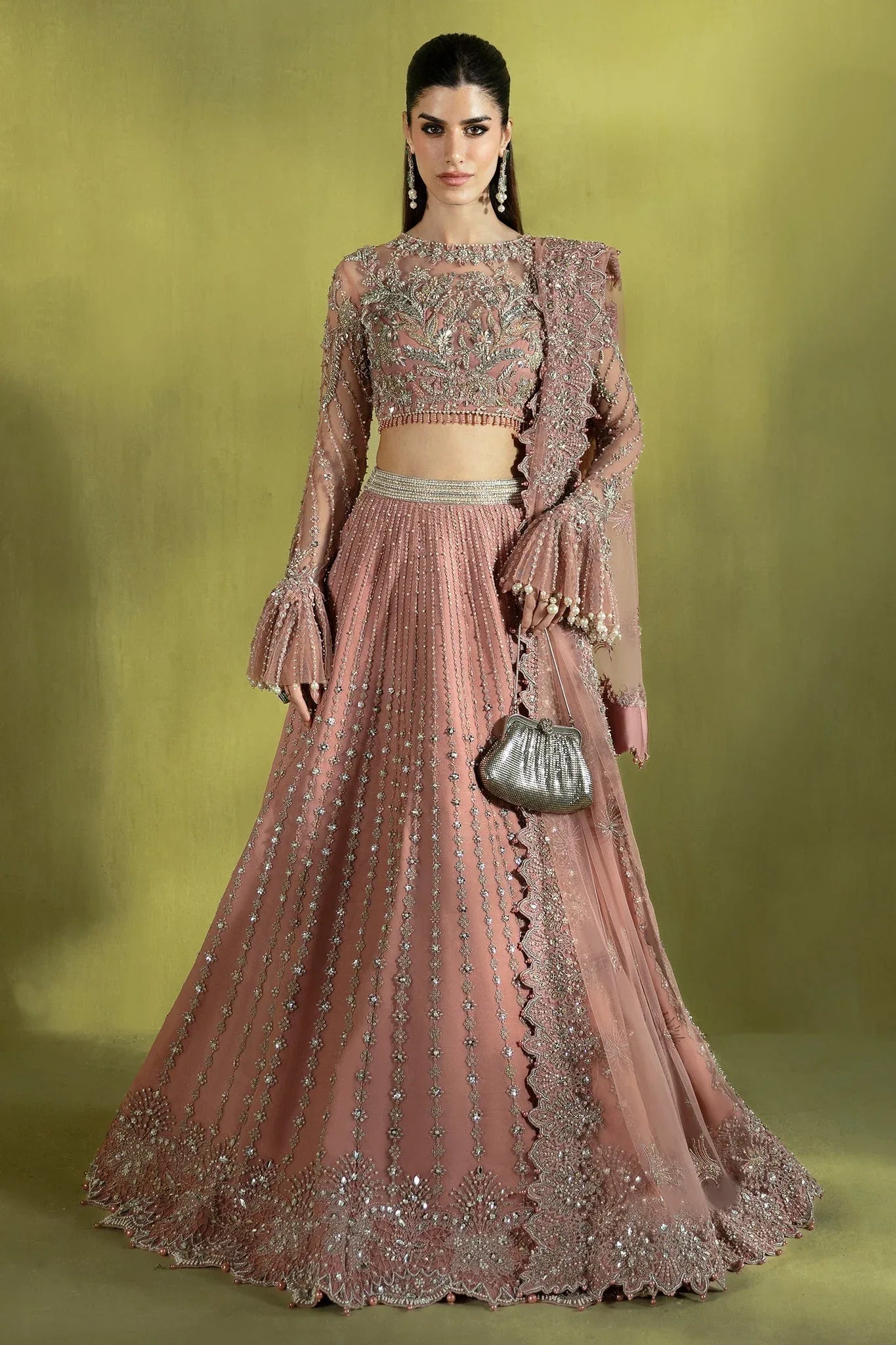 Elan | Pret Crepusule |  ÉTINCELLE DE ROSE (EP-21310) - Aqsa Fabrics