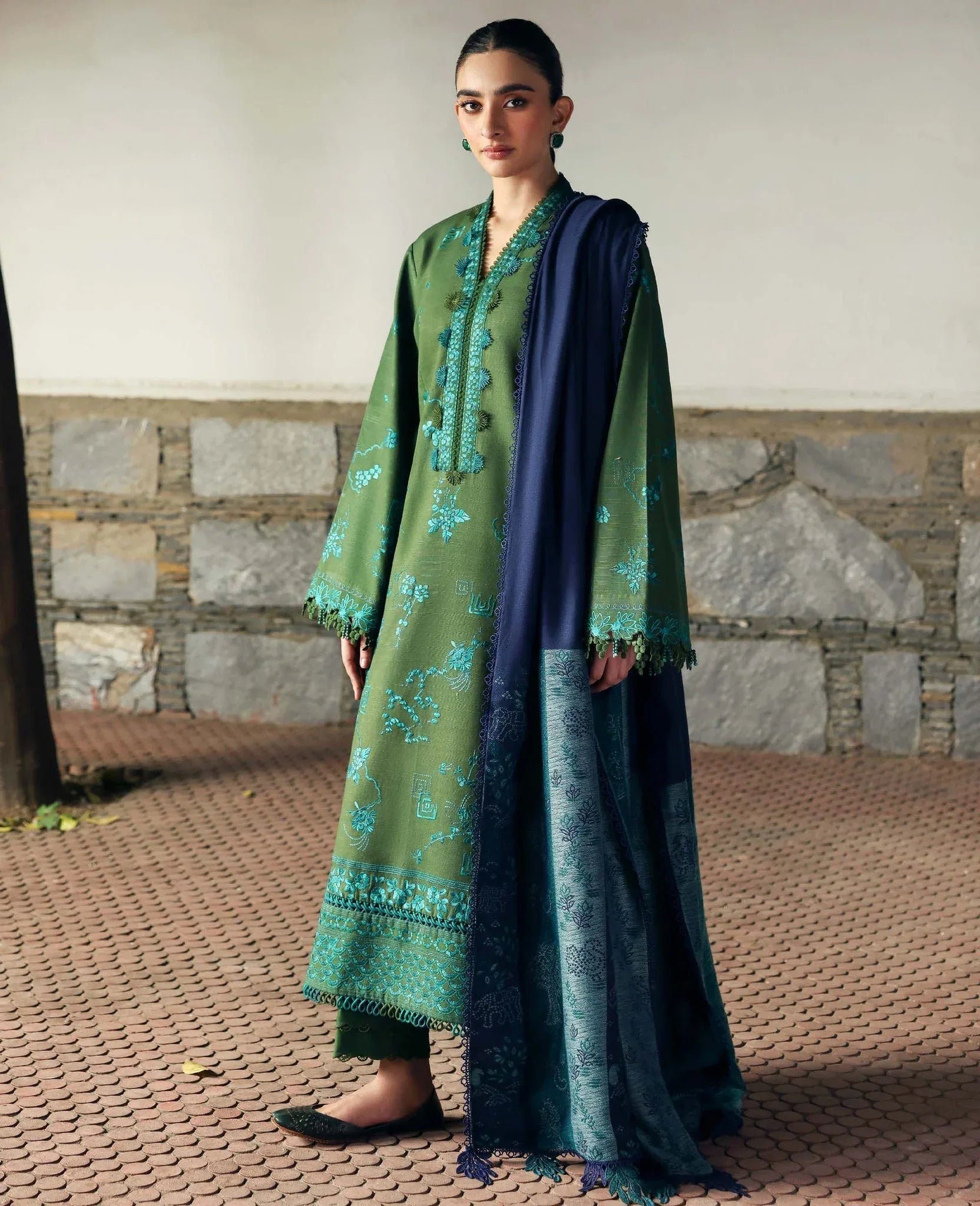 Republic Womenswear | Amaris Luxury Shawl 25 | Elysia - Aqsa Fabrics