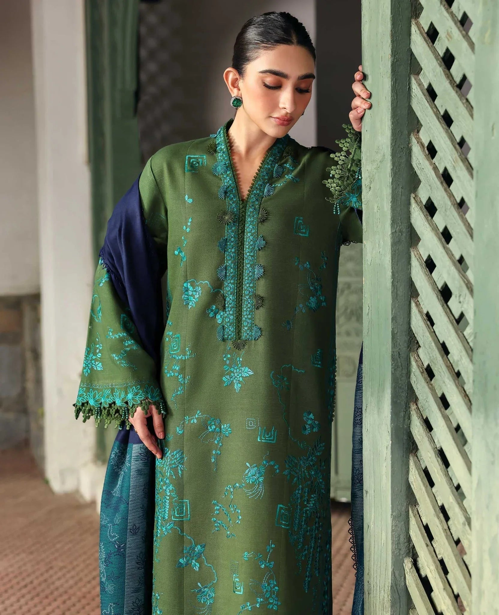 Republic Womenswear | Amaris Luxury Shawl 25 | Elysia - Aqsa Fabrics