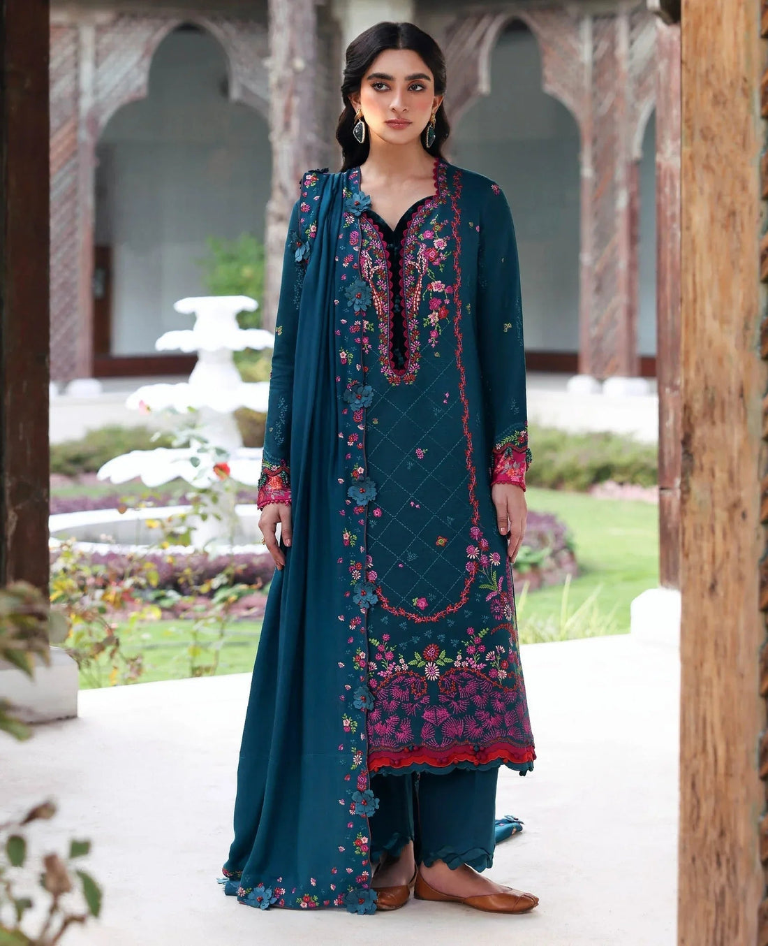 Republic Womenswear | Amaris Luxury Shawl 25 | Evania - Aqsa Fabrics