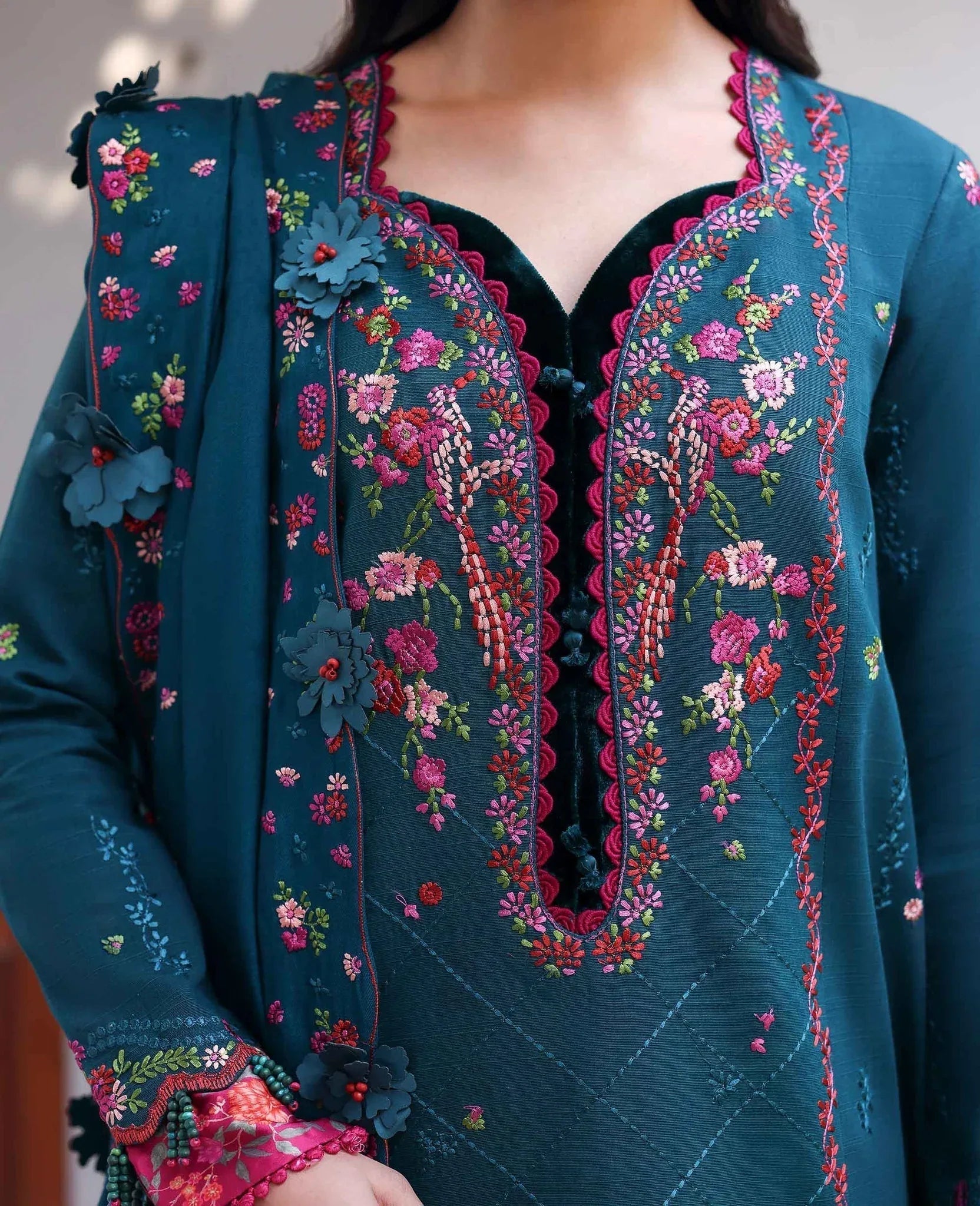 Republic Womenswear | Amaris Luxury Shawl 25 | Evania - Aqsa Fabrics