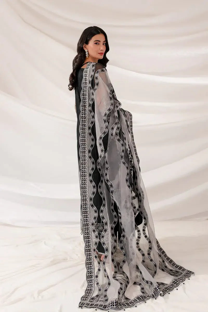 Farasha | Lumiere Luxury Collection 23 | Black Swan - Aqsa Fabrics