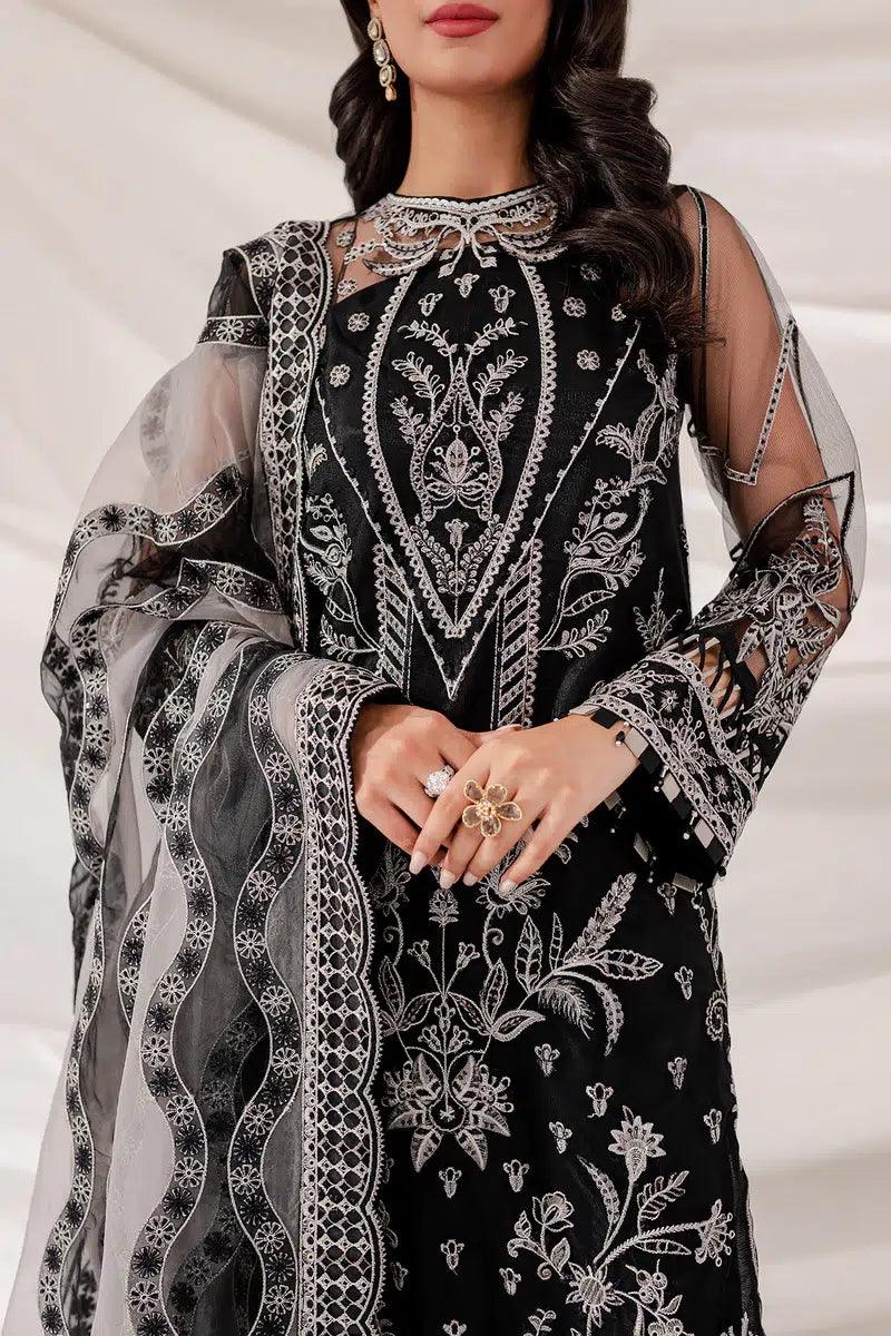 Farasha | Lumiere Luxury Collection 23 | Black Swan - Aqsa Fabrics