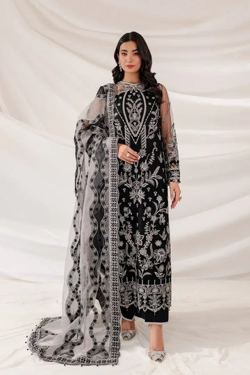 Farasha | Lumiere Luxury Collection 23 | Black Swan - Aqsa Fabrics