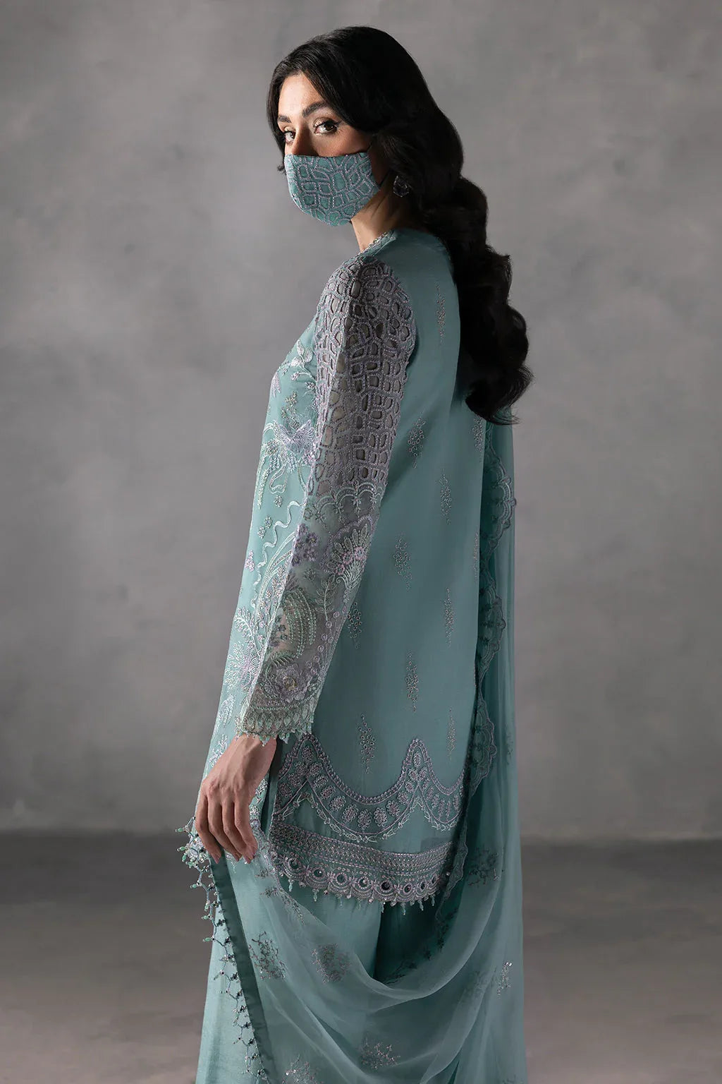 Flossie | Laconic Formals | FE - 905 B - Aqsa Fabrics