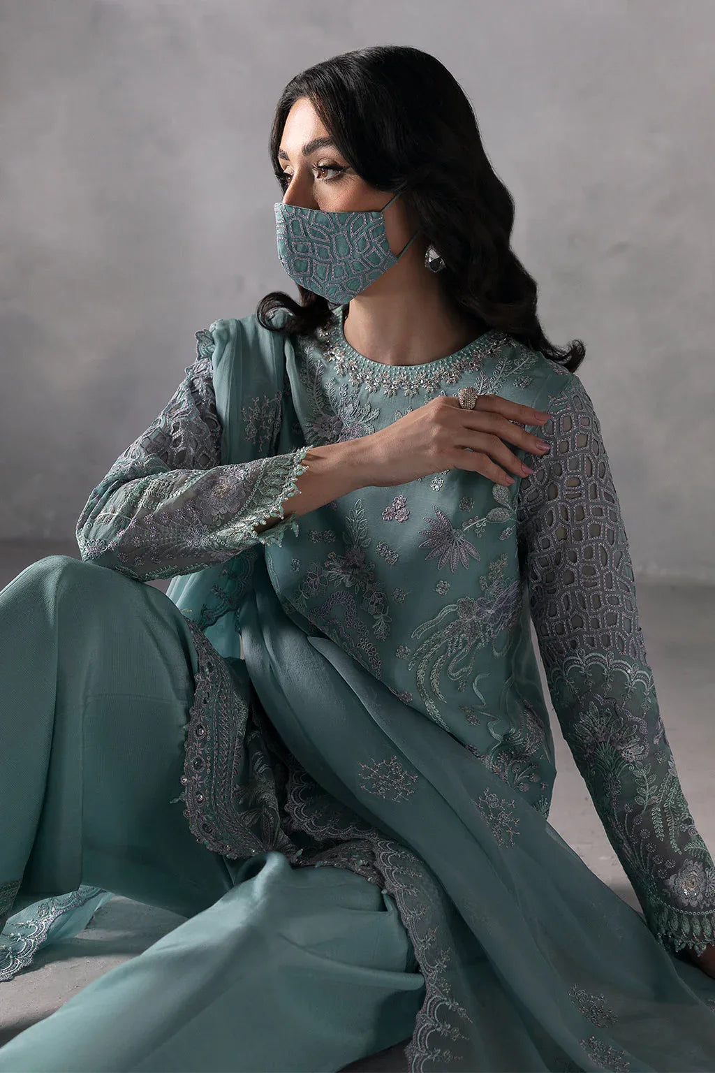 Flossie | Laconic Formals | FE - 905 B - Aqsa Fabrics