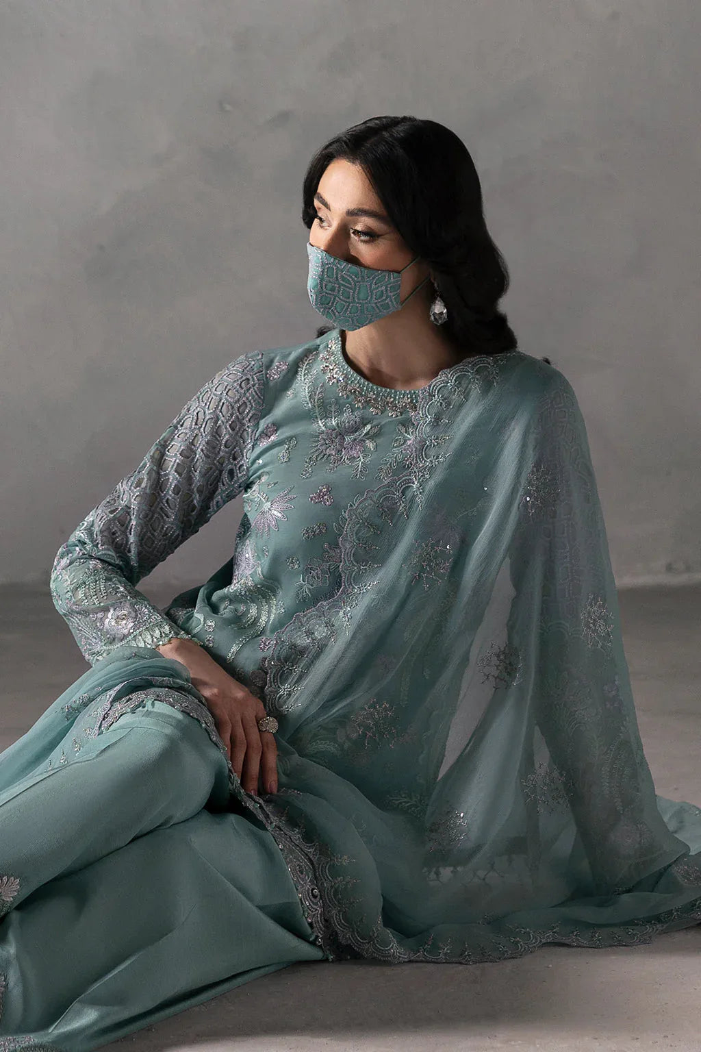 Flossie | Laconic Formals | FE - 905 B - Aqsa Fabrics
