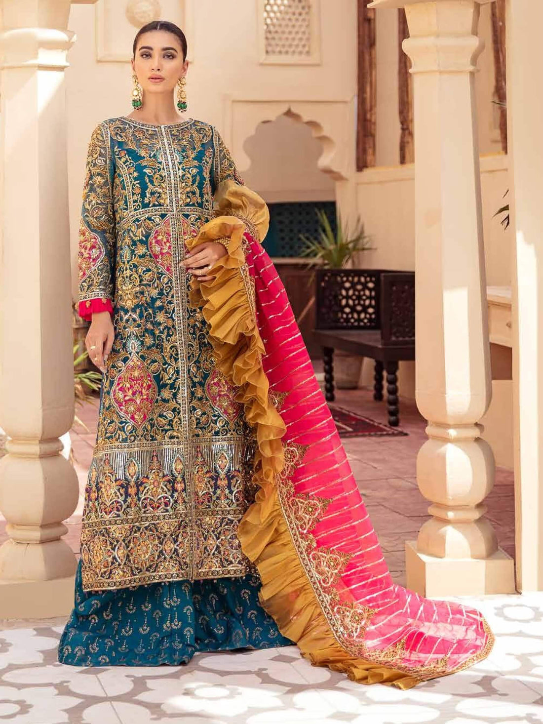 Maryum N Maria | Freesia Wedding Chiffon | FH-07 - Aqsa Fabrics