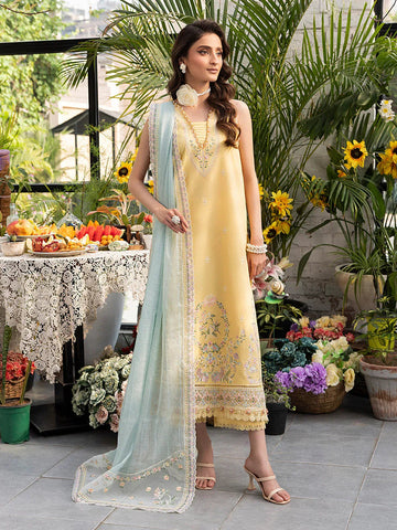 Izel | Meadow Muse Embroidered Lawn 25 | FLEURIS - Aqsa Fabrics