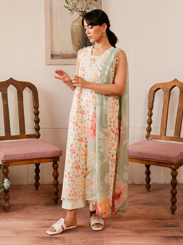 Izel | Oh Spring Lawn 25 | FLORA (B) - Aqsa Fabrics