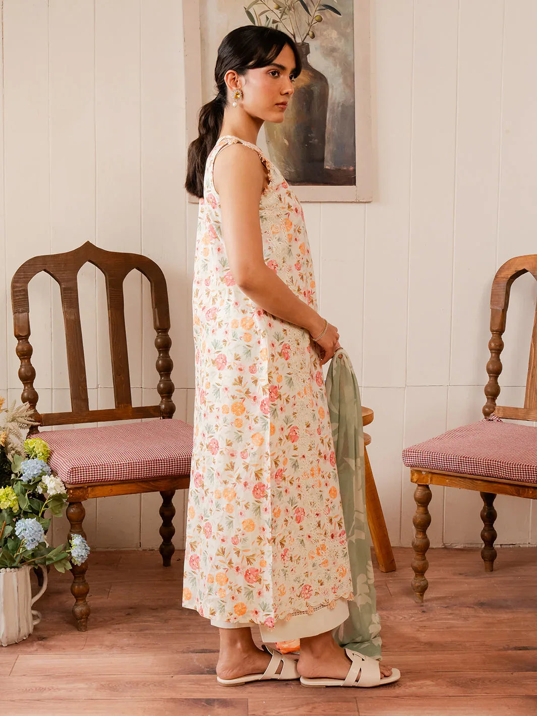 Izel | Oh Spring Lawn 25 | FLORA (B) - Aqsa Fabrics