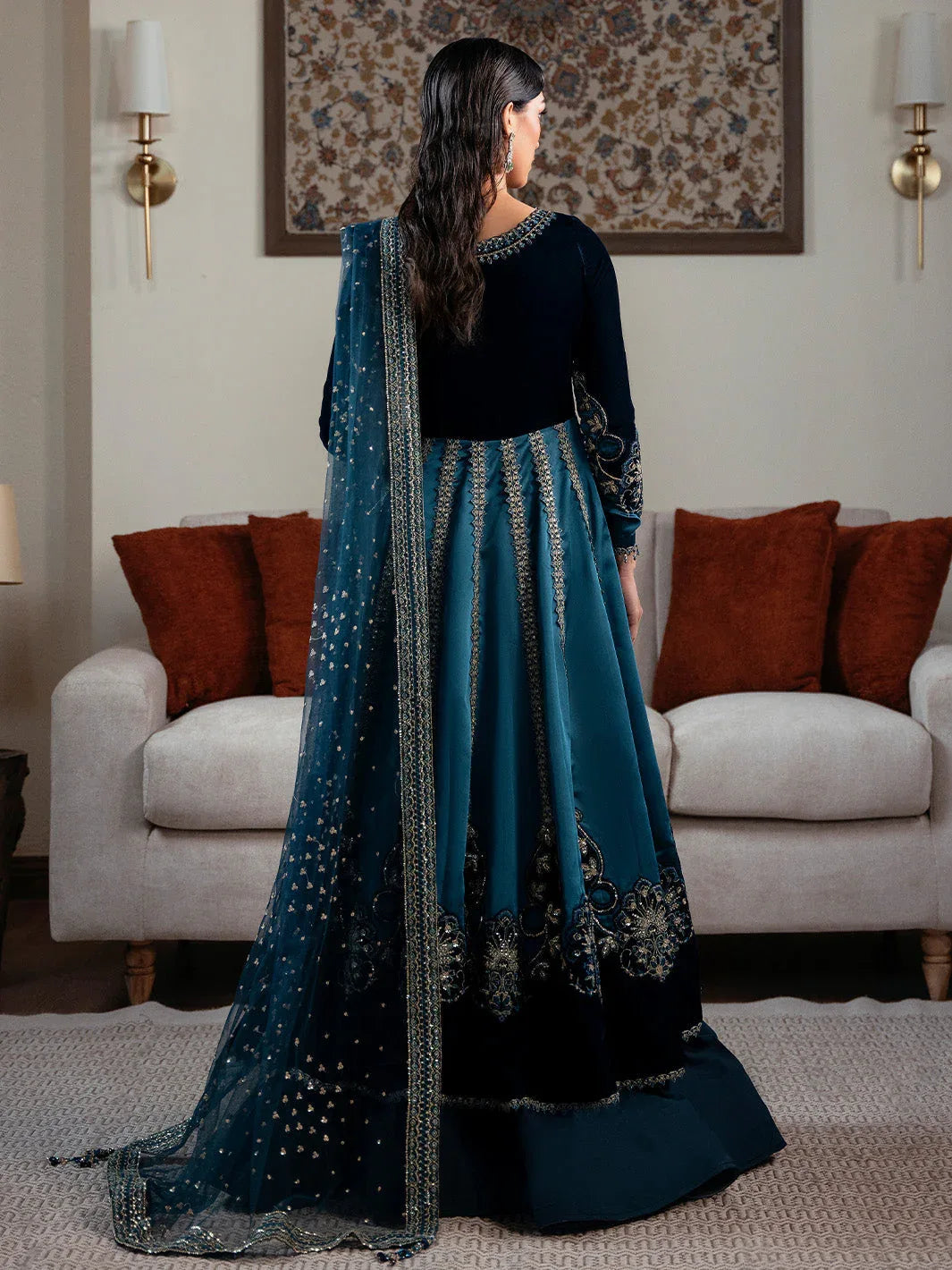 Faiza Faisal | Solene Luxury Velvets | CELESTINE - Aqsa Fabrics