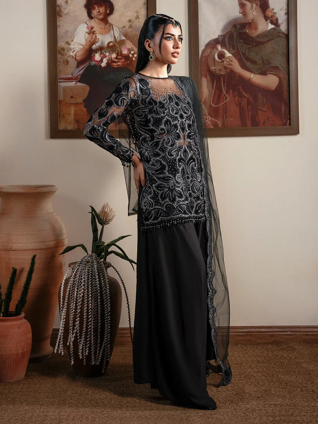 Faiza Faisal | Solene Luxury Velvets | NOIR - Aqsa Fabrics