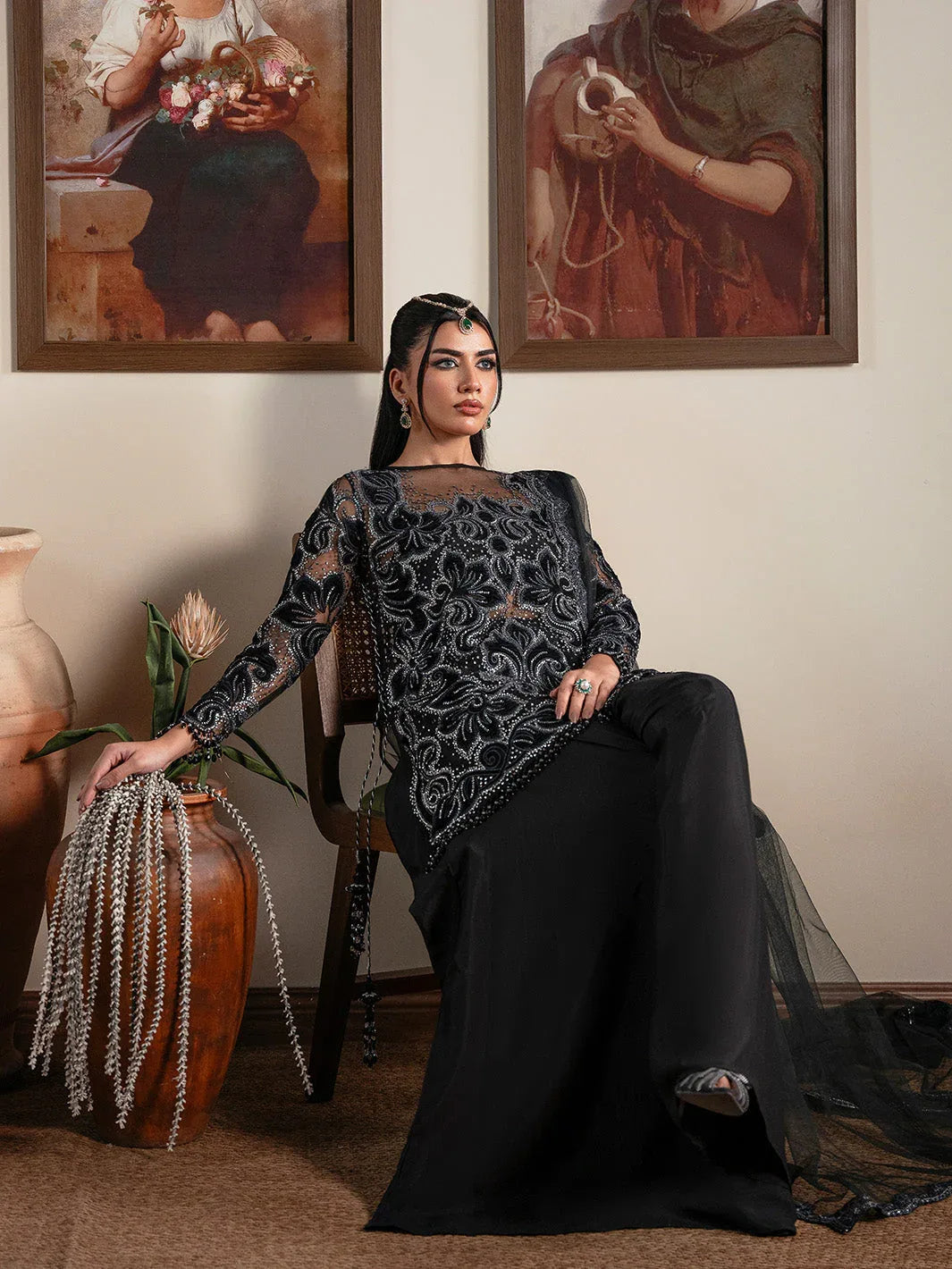Faiza Faisal | Solene Luxury Velvets | NOIR - Aqsa Fabrics