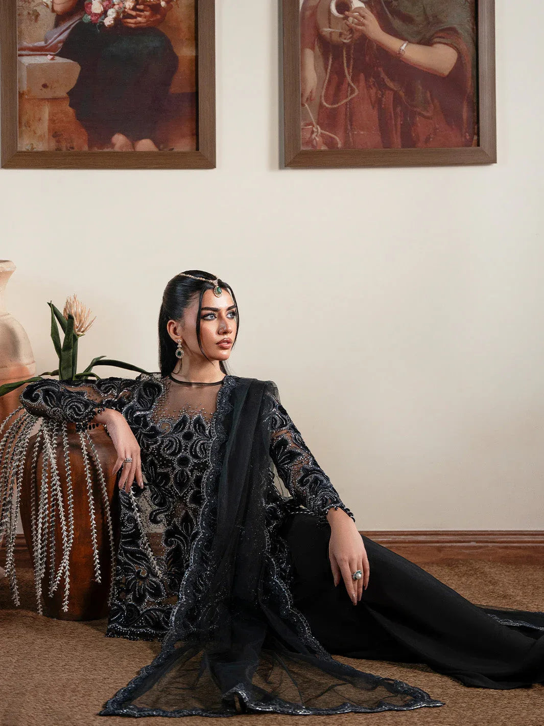 Faiza Faisal | Solene Luxury Velvets | NOIR - Aqsa Fabrics