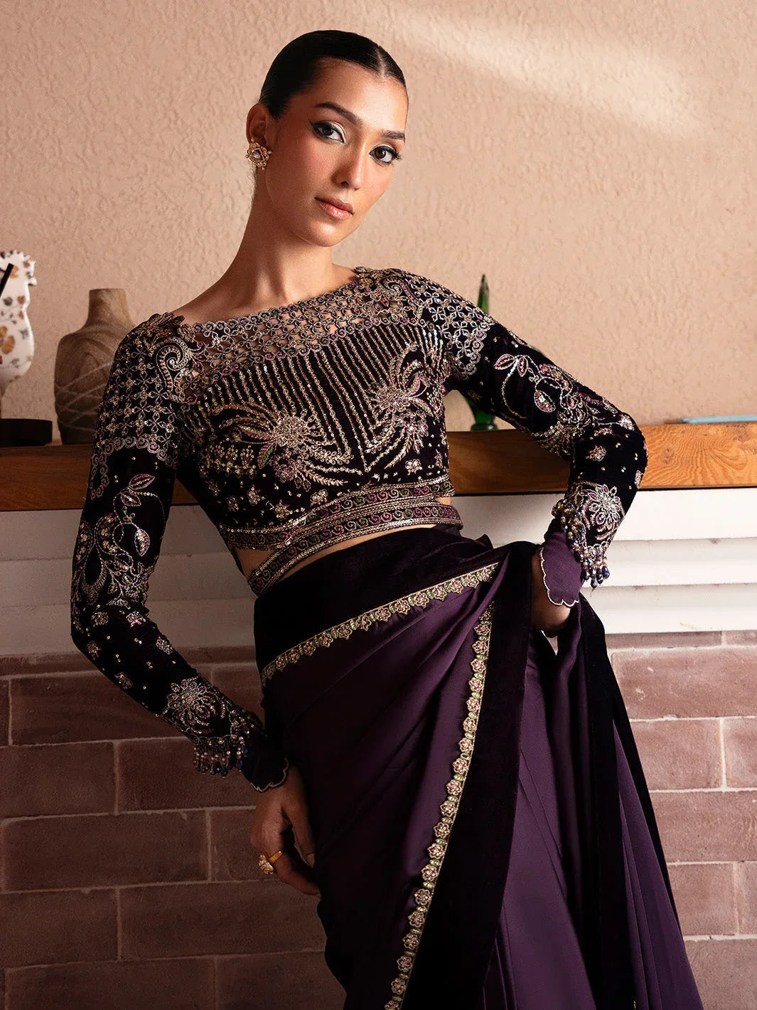 Faiza Faisal | Solene Luxury Velvets | VELORA - Aqsa Fabrics