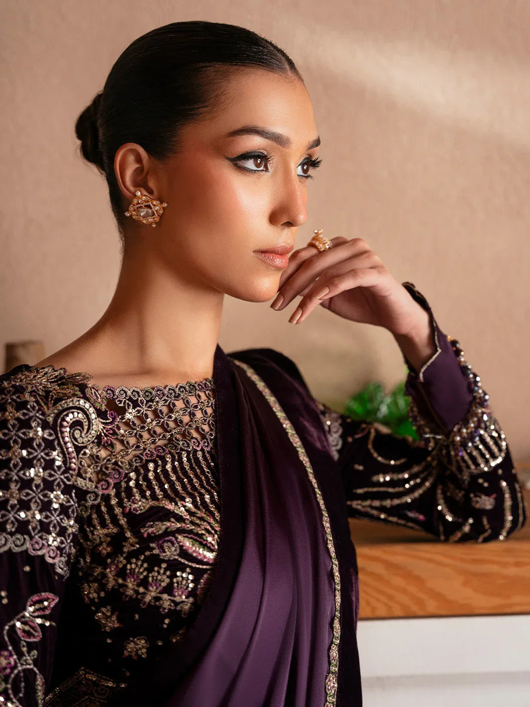Faiza Faisal | Solene Luxury Velvets | VELORA - Aqsa Fabrics