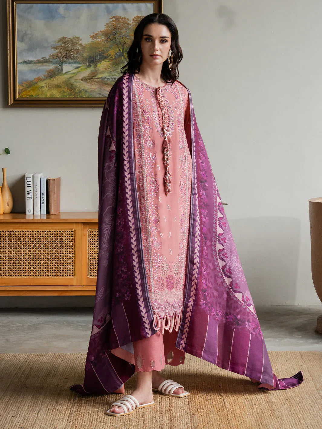 Faiza Faisal | Dastaan Khaddar 25 | ROSEATE - Aqsa Fabrics