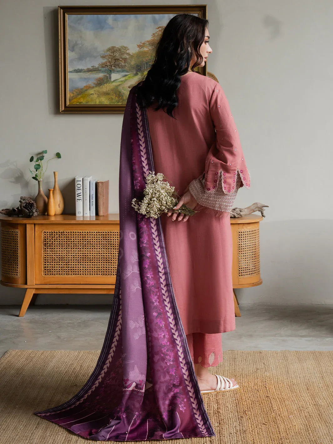 Faiza Faisal | Dastaan Khaddar 25 | ROSEATE - Aqsa Fabrics
