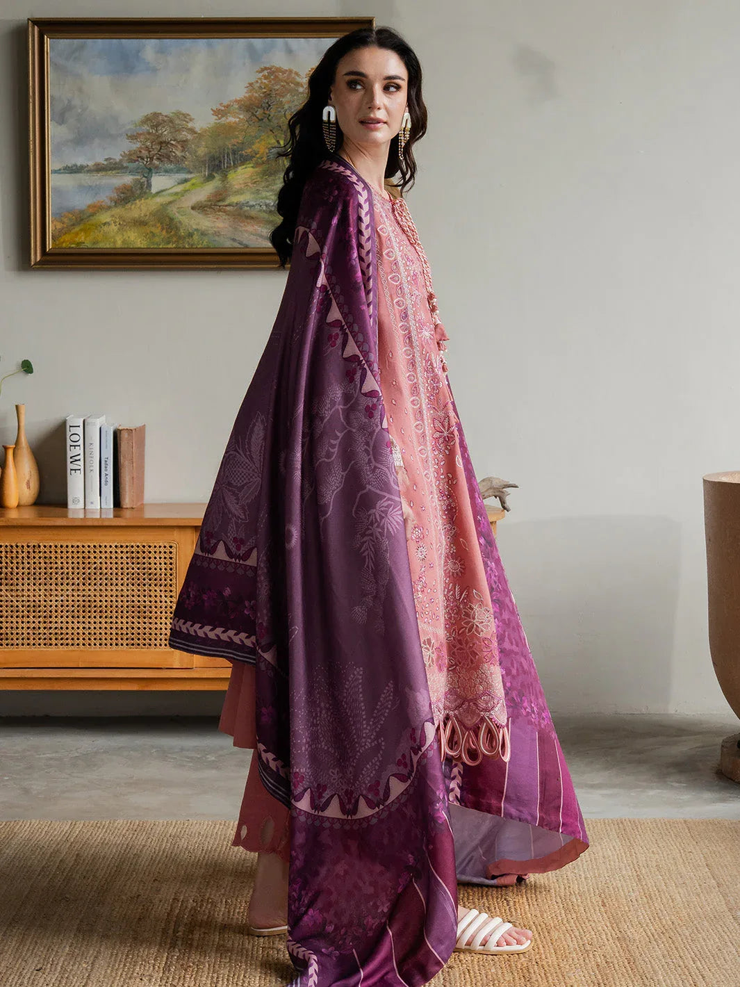 Faiza Faisal | Dastaan Khaddar 25 | ROSEATE - Aqsa Fabrics