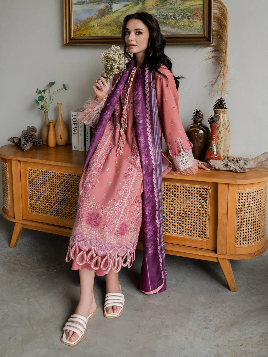 Faiza Faisal | Dastaan Khaddar 25 | ROSEATE - Aqsa Fabrics