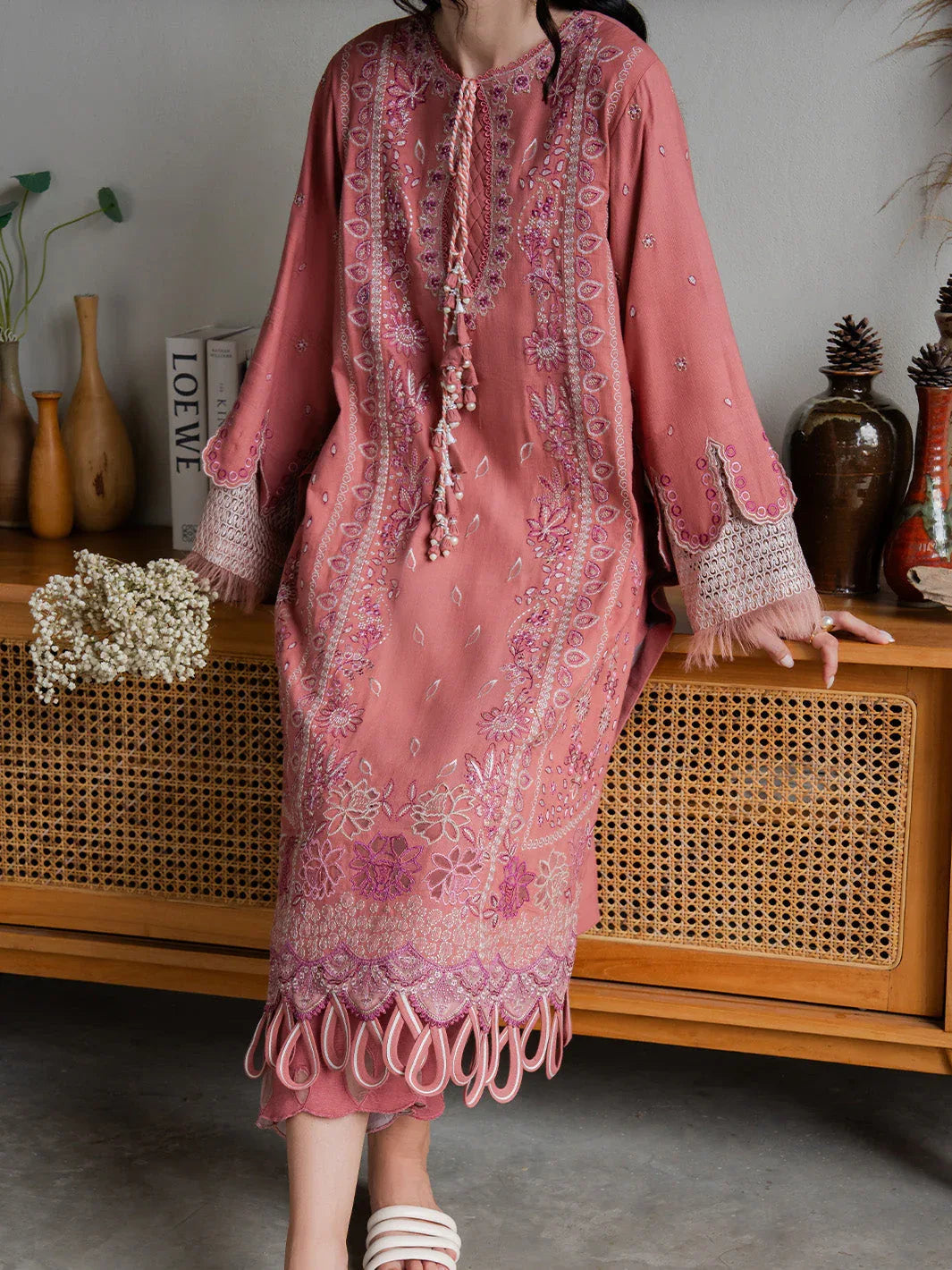 Faiza Faisal | Dastaan Khaddar 25 | ROSEATE - Aqsa Fabrics
