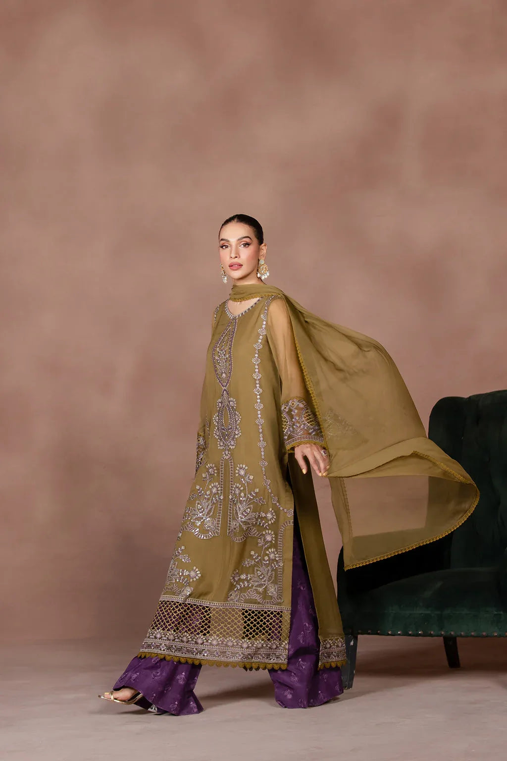 Flossie | Studio RTW | TANSY GREEN - Aqsa Fabrics