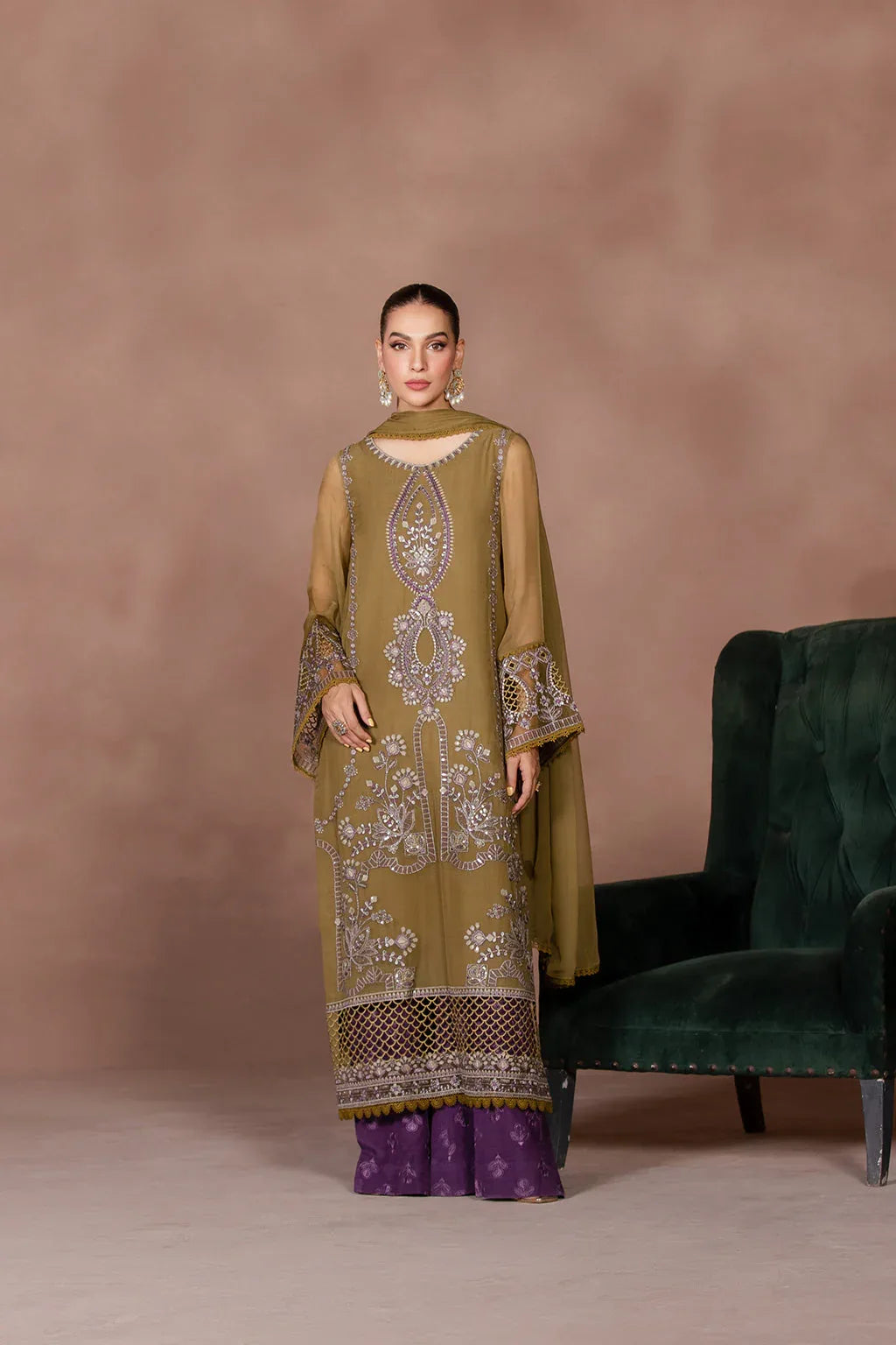 Flossie | Studio RTW | TANSY GREEN - Aqsa Fabrics