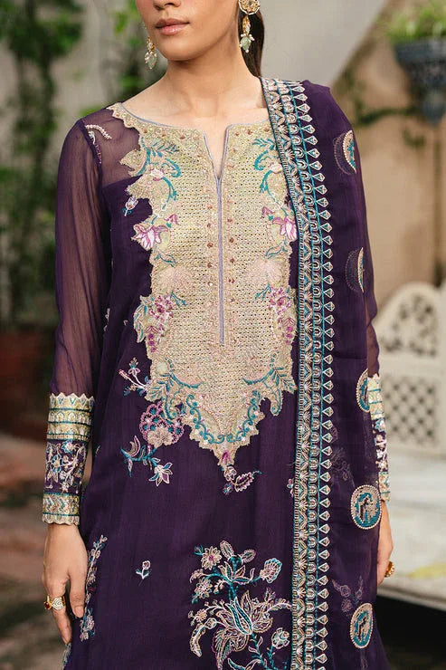 Maryum N Maria | Gulnaar Formals | 3 Piece Embroidered Chiffon POLINA - FSU5650 - Aqsa Fabrics