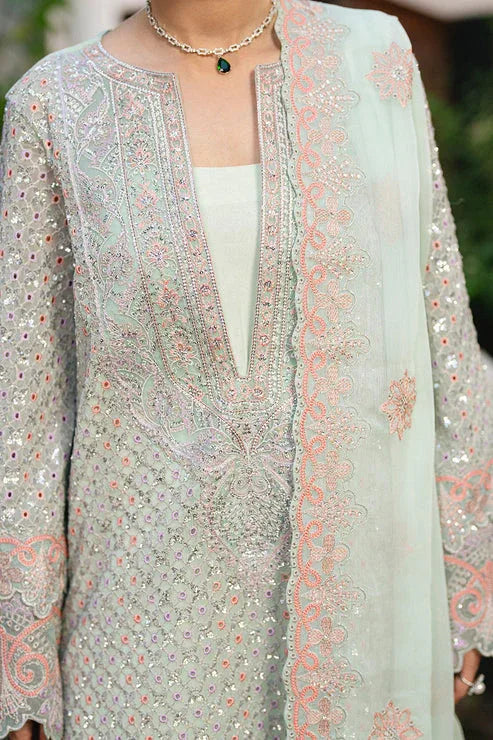 Maryum N Maria | Gulnaar Formals | 3 Piece Embroidered Chiffon TATIANA - FSU5652 - Aqsa Fabrics