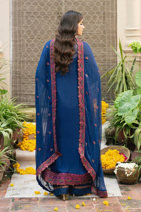 Maryum N Maria | Gulnaar Formals | 3 Piece Embroidered Chiffon ROKSANA - FSU5653 - Aqsa Fabrics