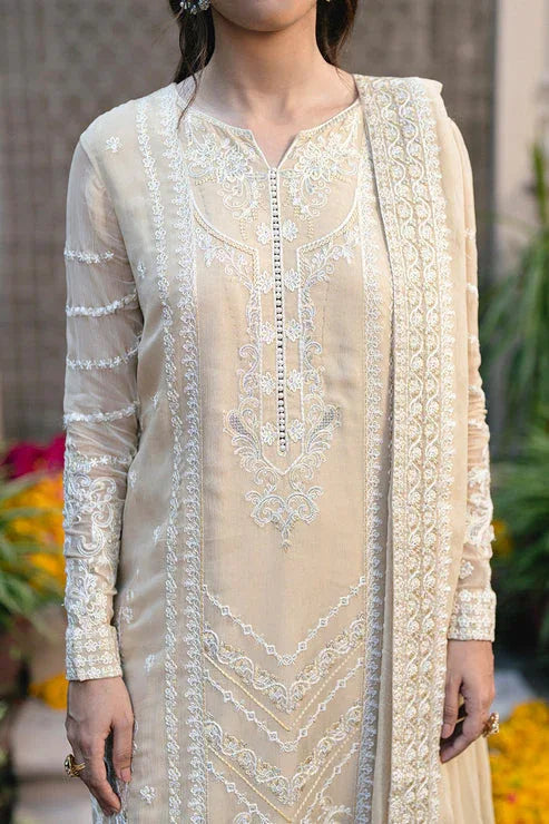Maryum N Maria | Gulnaar Formals | 3 Piece Embroidered Chiffon ANASTASIA - FSU5655 - Aqsa Fabrics