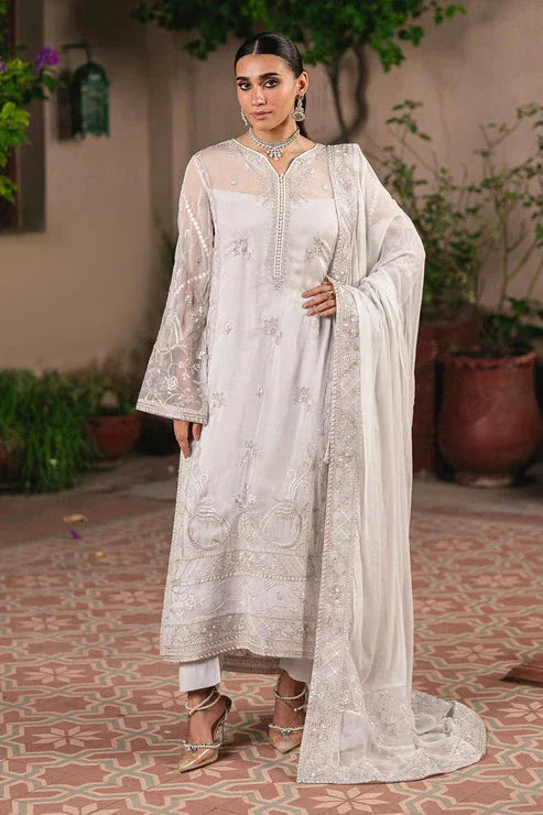 Maryum N Maria | Gulnaar Formals | 3 Piece Embroidered Chiffon FAINA - FSU5656 - Aqsa Fabrics