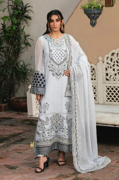 Maryum N Maria | Gulnaar Formals | 3 Piece Embroidered Chiffon LILIYA - FSU5657 - Aqsa Fabrics