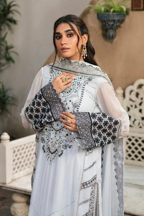 Maryum N Maria | Gulnaar Formals | 3 Piece Embroidered Chiffon LILIYA - FSU5657 - Aqsa Fabrics