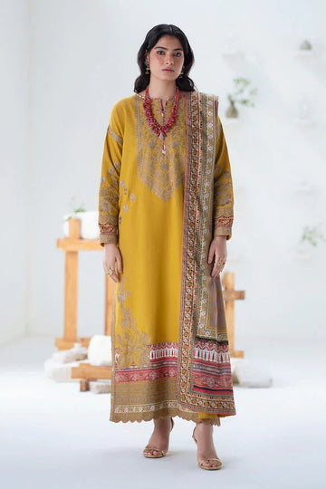 Maryum N Maria | Noore Winters 25 | 3 Piece Embroidered Khaddar APANA - FSU5671 - Aqsa Fabrics