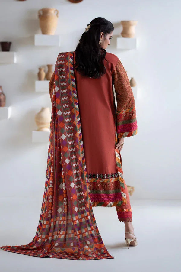 Maryum N Maria | Noore Winters 25 | 3 Piece Embroidered Khaddar BADRAI - FSU5673 - Aqsa Fabrics